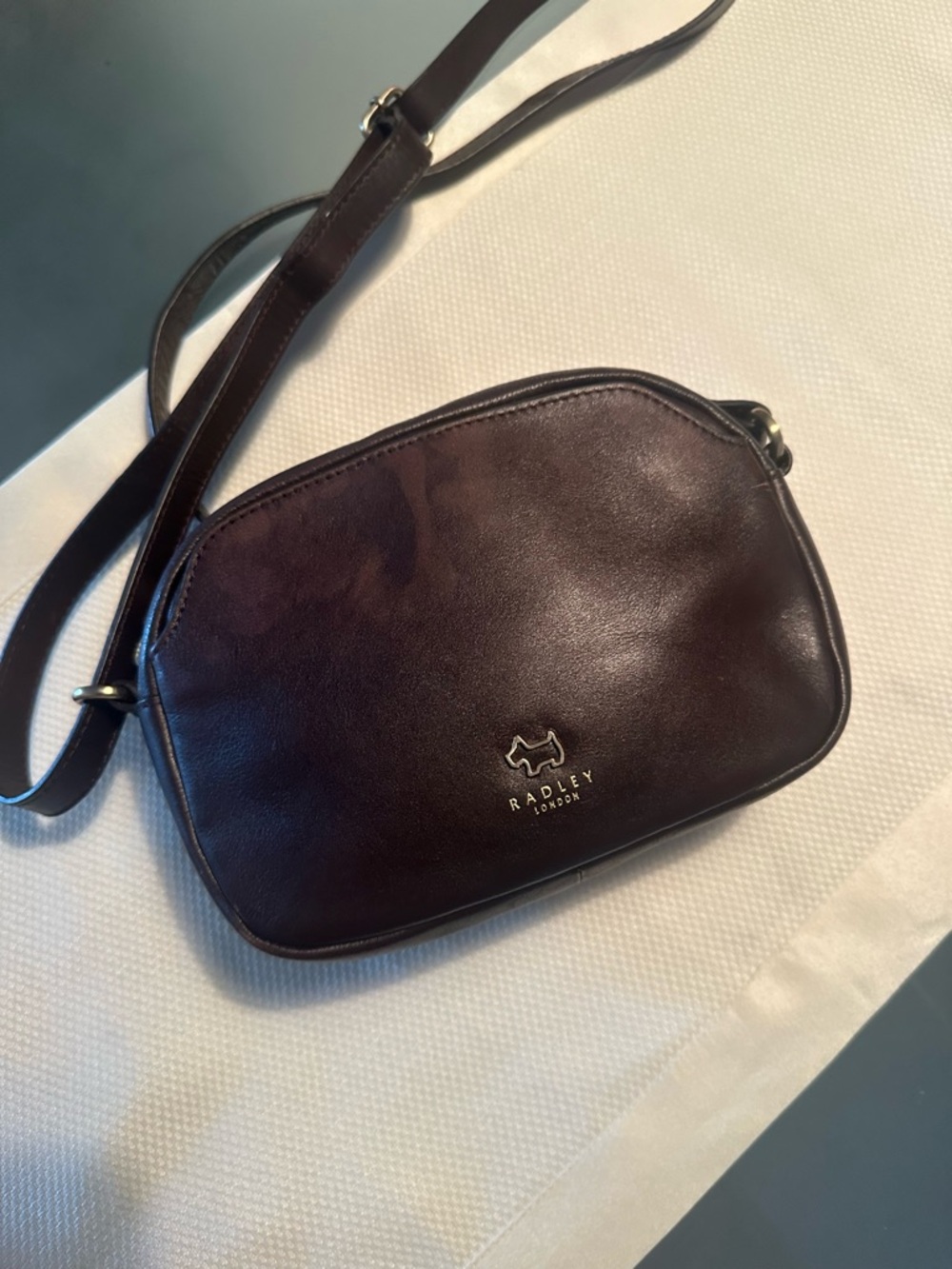 RADLEY LONDON Dark Brown Leather Crossbody Bag